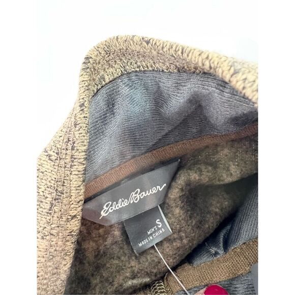 Eddie Bauer Half Zip Sweater Mens Small Brown Long Sleeve Straight Hem NWT - Picture 5 of 10